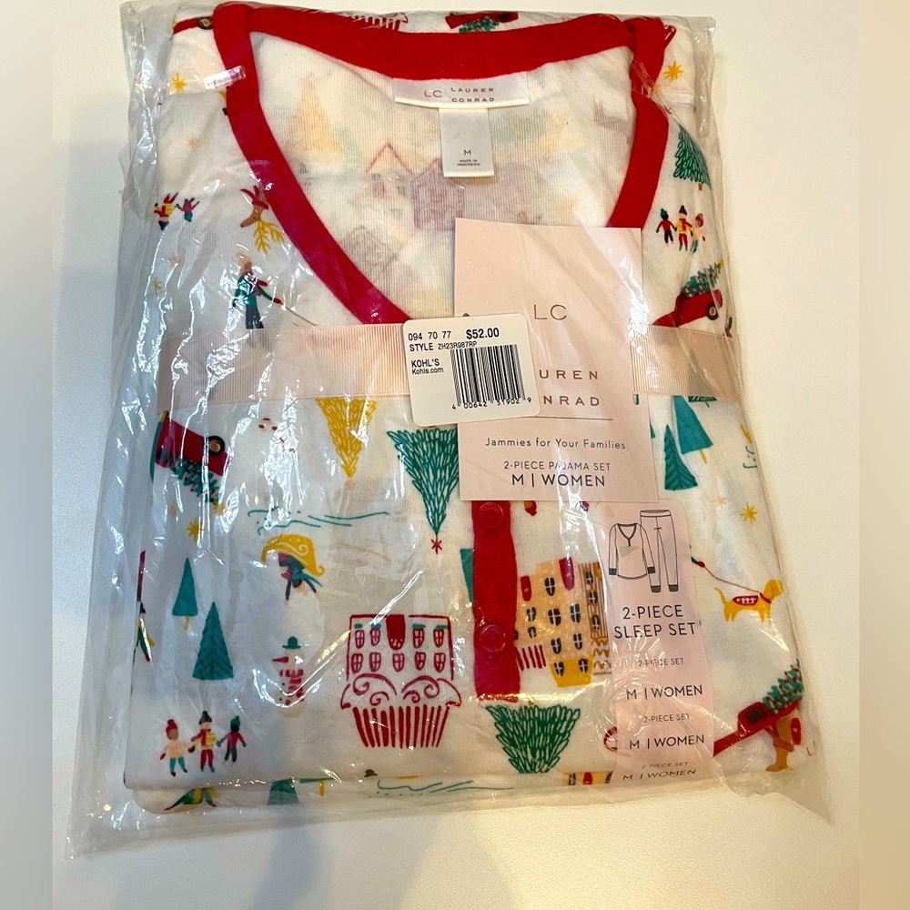 LC Lauren Conrad Holiday Village pjs